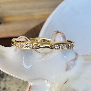 14KYG Diamond Pave' Eternity Ring Band